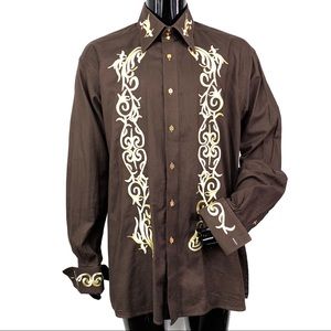 Axxess men’s 3XL brown western shirt